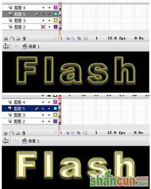 使用Flash制作描边立体文字