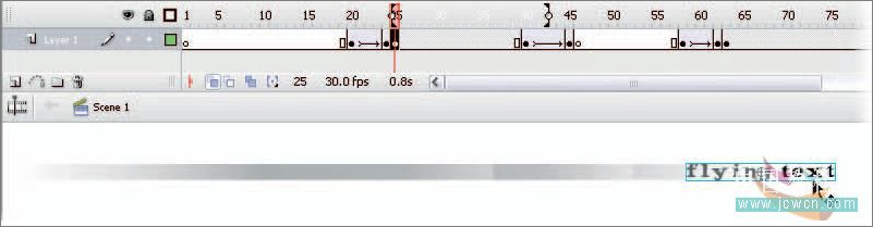 Flash CS3教程:模糊运动制作飞行文字 山村