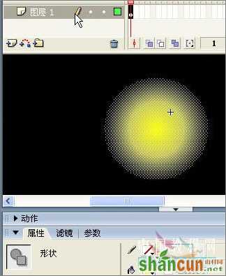 Flash制作形状补间制作摇曳烛光 山村