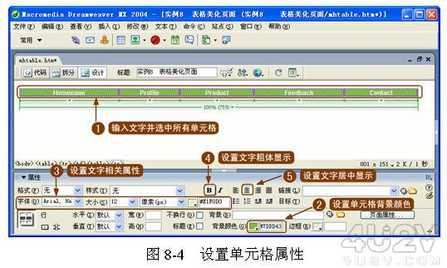 如何在Dreamweaver中制作表格美化页面