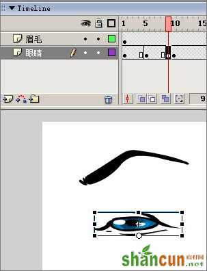 Flash制作卡通人物眨眼动画的方法和技巧