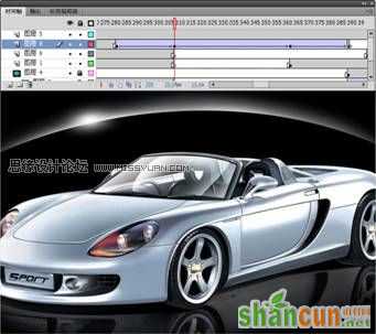 Flash CS4制作汽车广告条教程,PS教程,思缘教程网