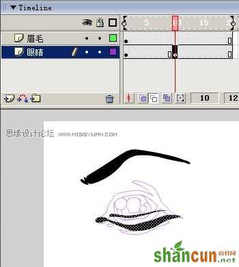 Flash制作卡通人物眨眼动画的方法,PS教程,思缘教程网
