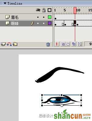 Flash制作卡通人物眨眼动画的方法,PS教程,思缘教程网