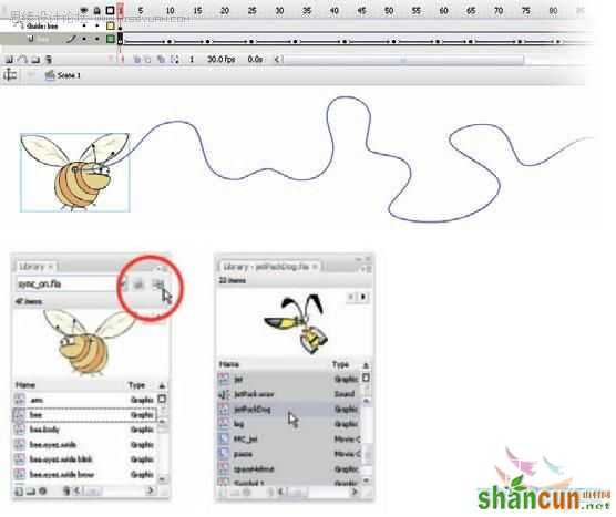 Flash cs3鼠绘教程：图形元件的同步应用,PS教程,思缘教程网