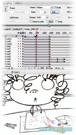 Flash cs3鼠绘教程：图形元件的同步与不同步,PS教程,思缘教程网