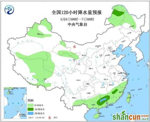 全国降水量预报2