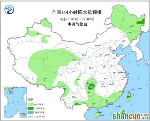 全国降水量预报3