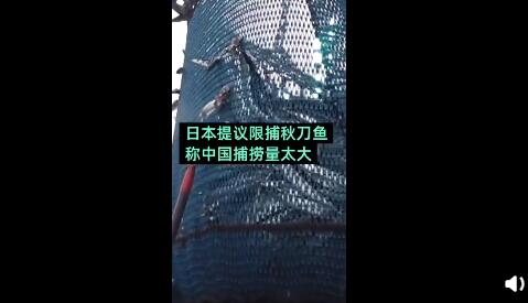 日本提议限捕秋刀鱼 称中国捕捞量太大