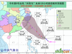 台风利奇马最新消息：2019第9号台风路径实时发布系统